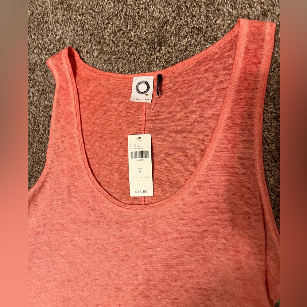 NWT Anthropologie Savoy Coral Swing Tank Top - Picture 5 of 5